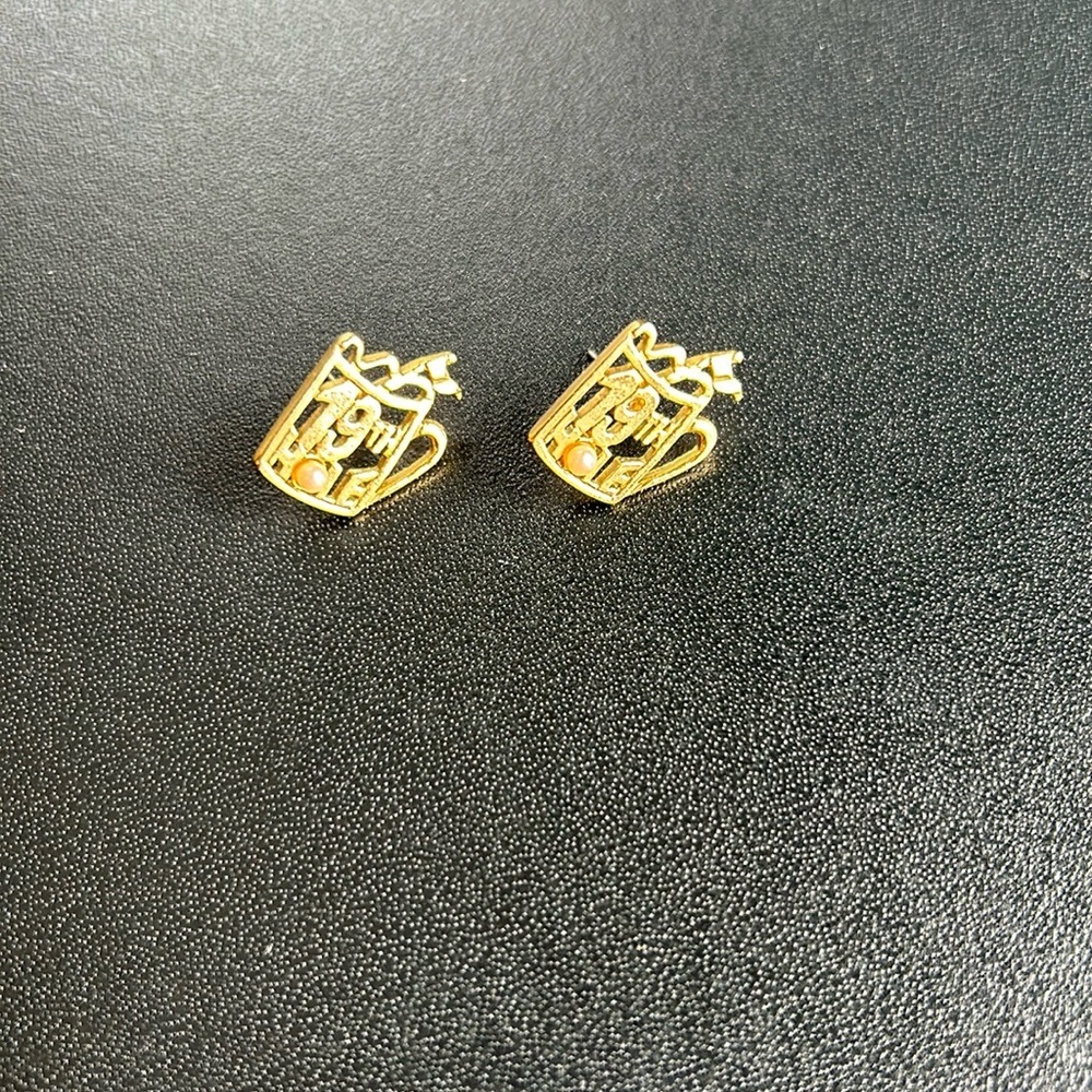 Golf earrings vintage from the late 80s
